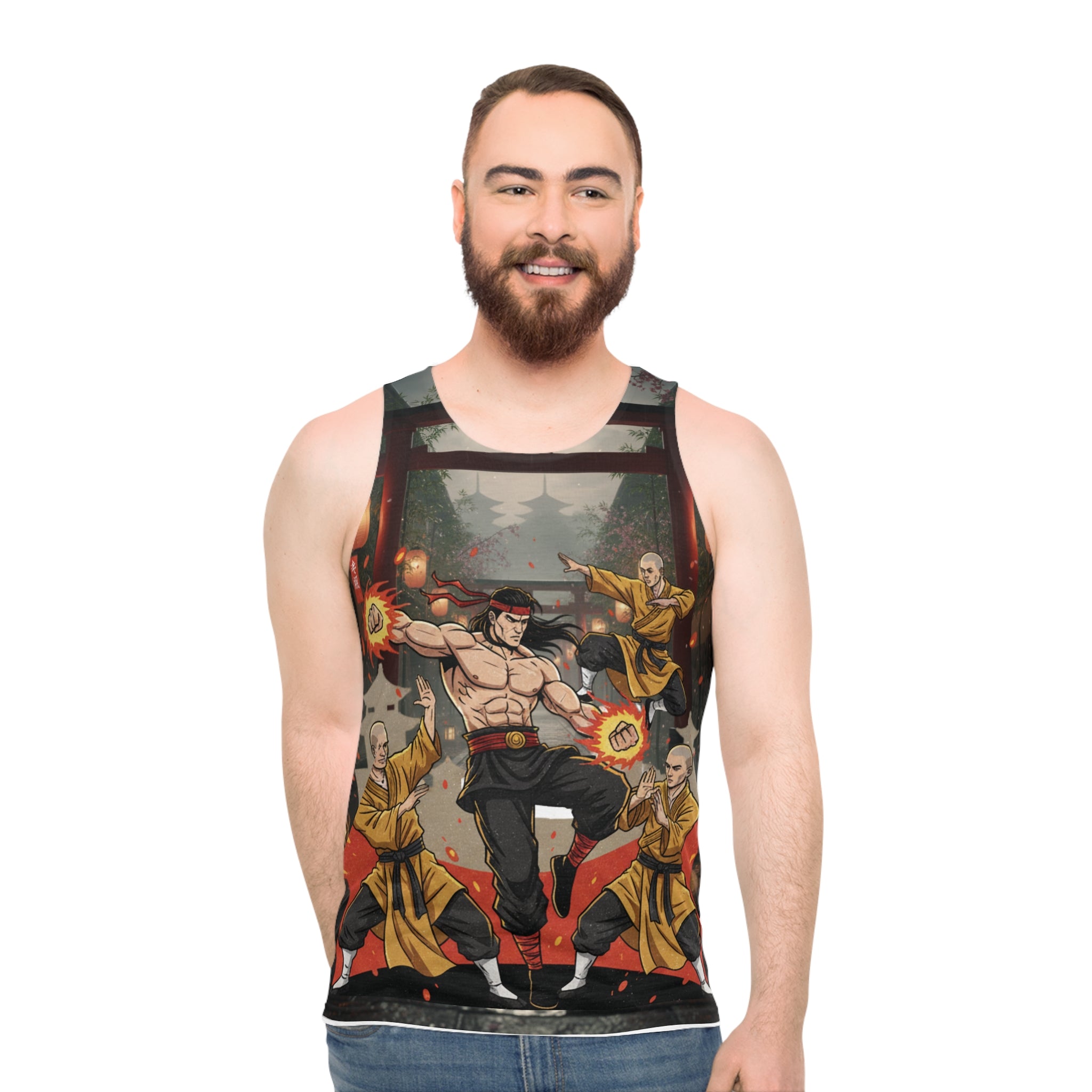 Tank Top - Shaolin vs. Liu Kang Chinese Temple Fight Design